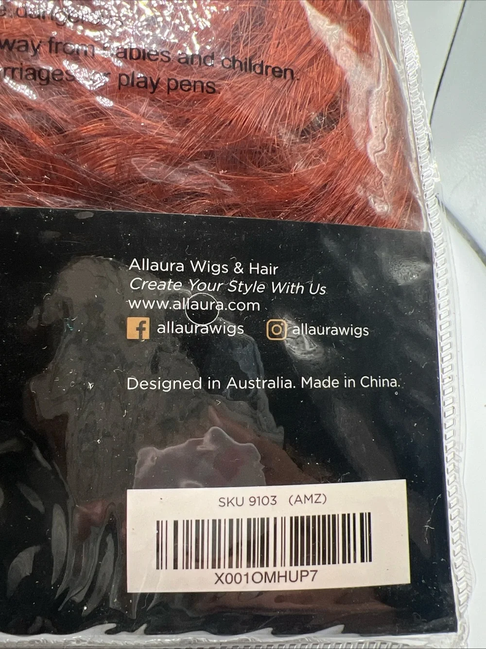 Allaura Married to Peggy Wig Auburn Red 80s Retro Bouffant Costume 9103